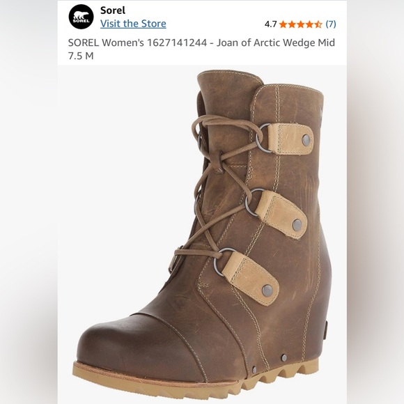 Sorel women’s wedge mid boots size 7.5